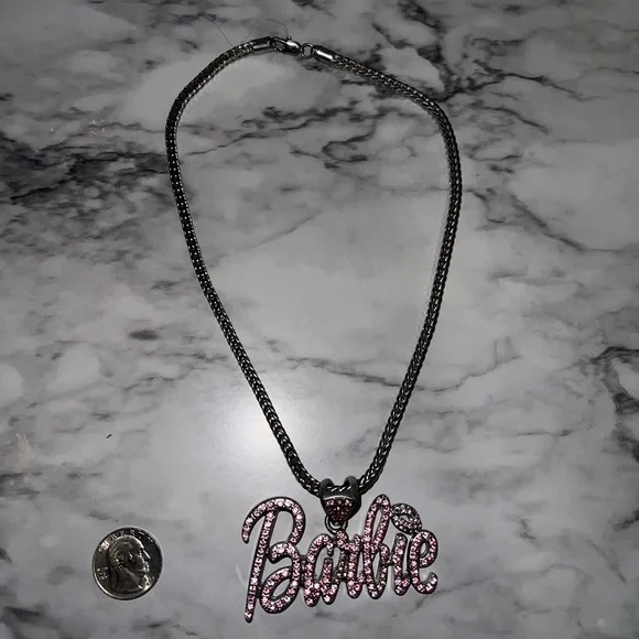 Pink Barbie Pendant Necklace - Picture 2 of 2
